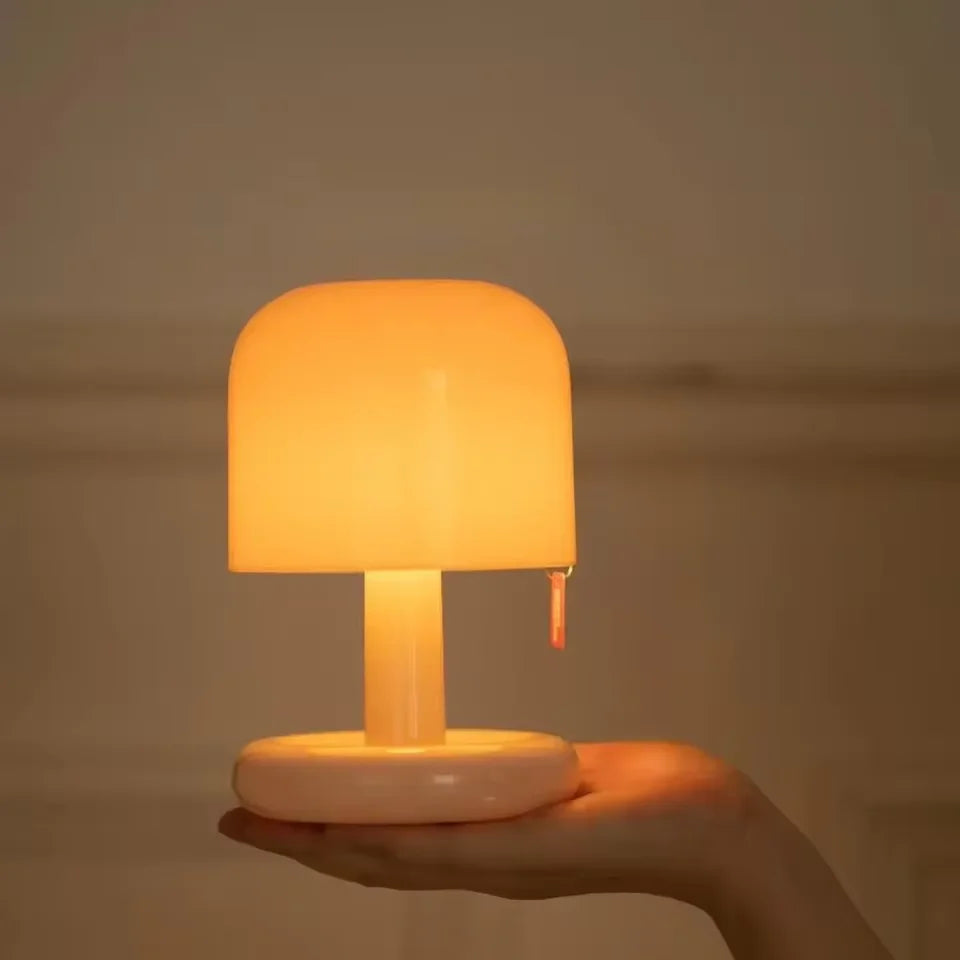 Mini Desktop Sunset Night Lamp USB Rechargeable Mushroom Style