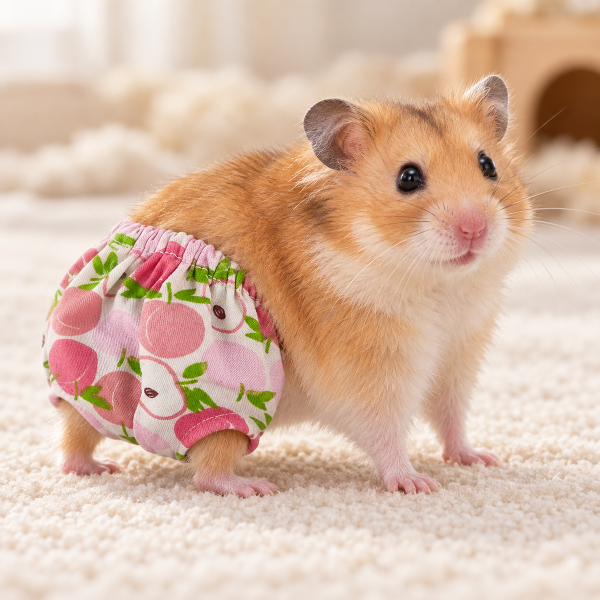 Hamster wearing Peach pants
