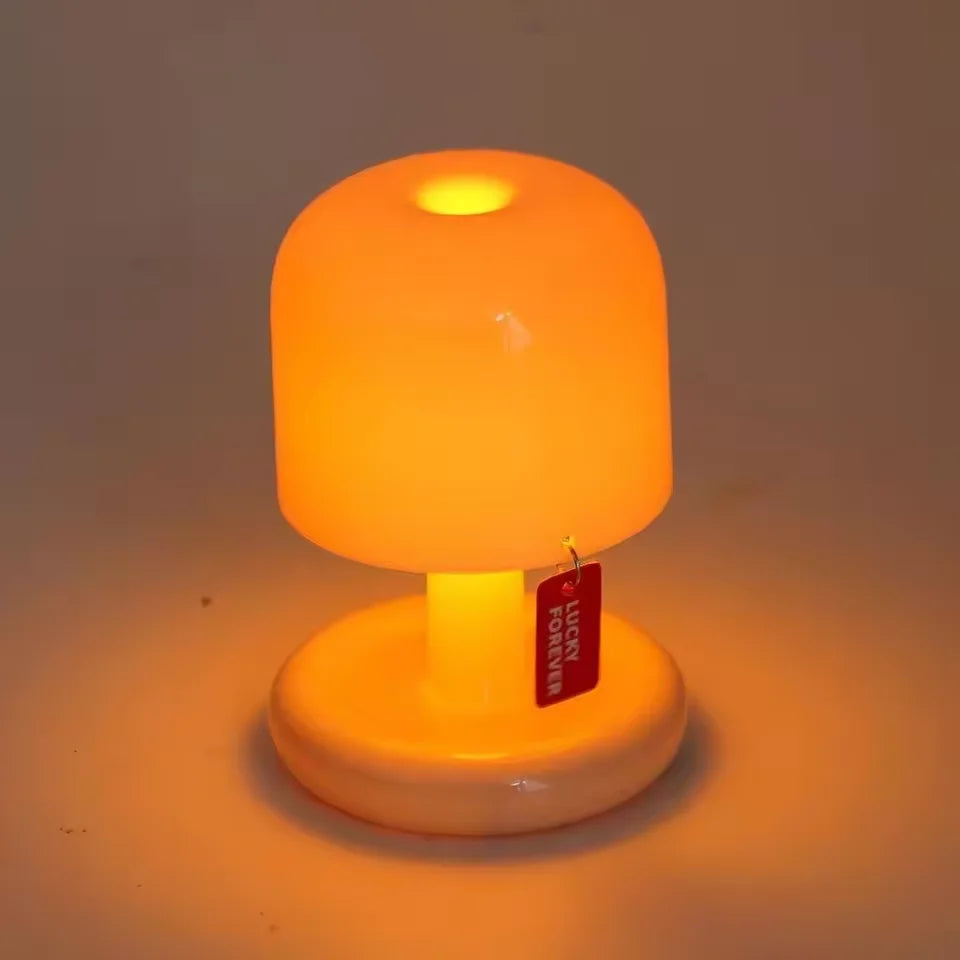 Mini Desktop Sunset Night Lamp USB Rechargeable Mushroom Style